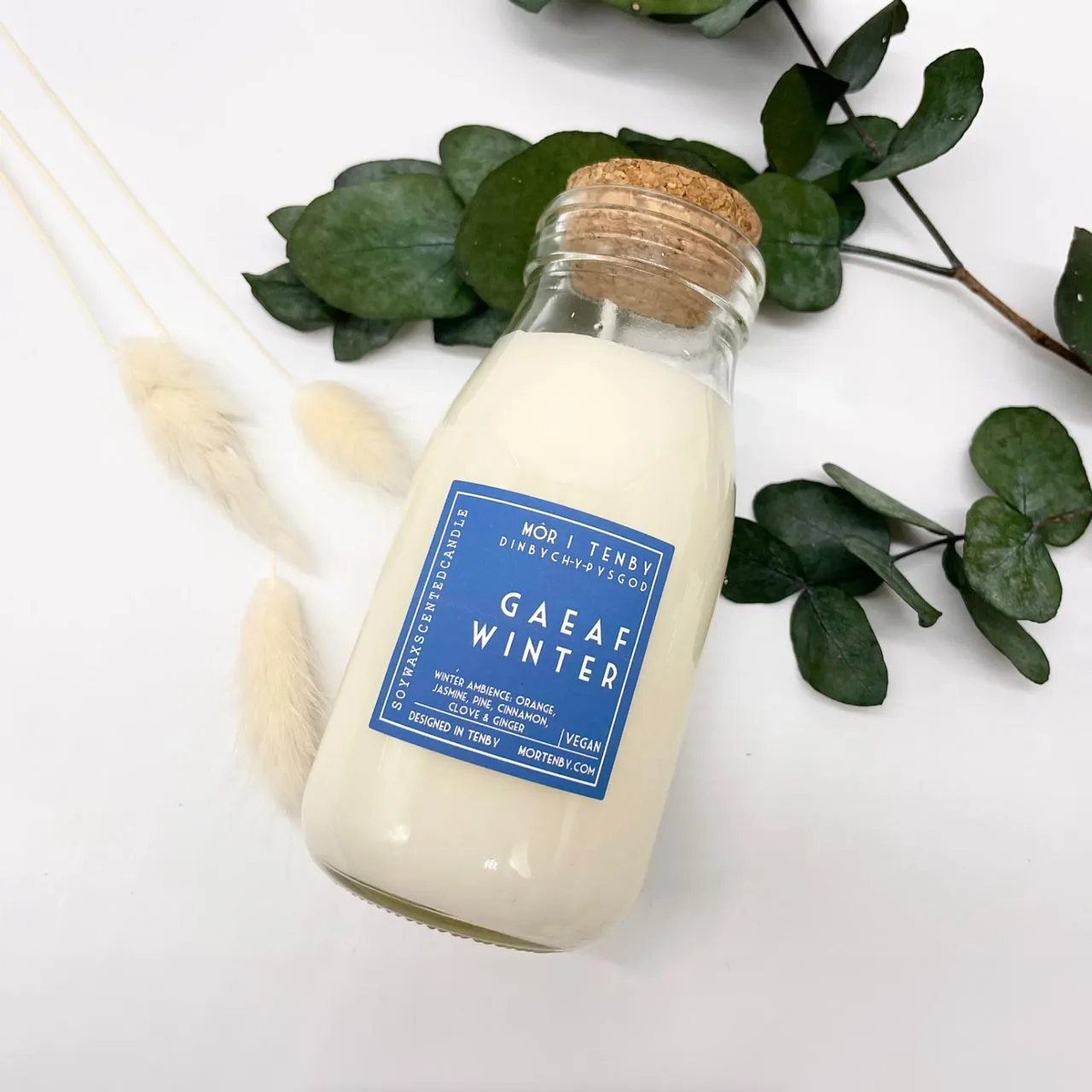 Gaeaf - Winter Mor Milk Bottle Candle